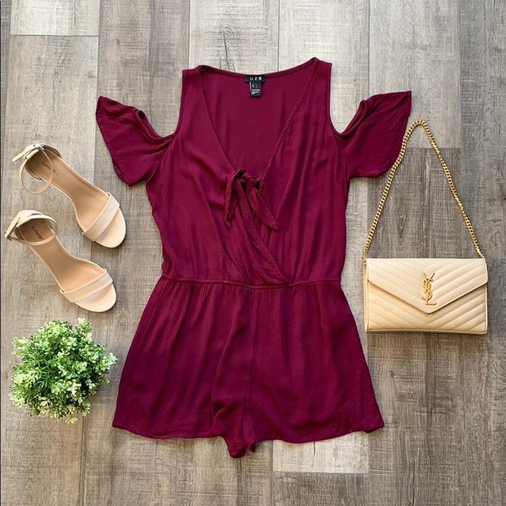 BURGUNDY ROMPER